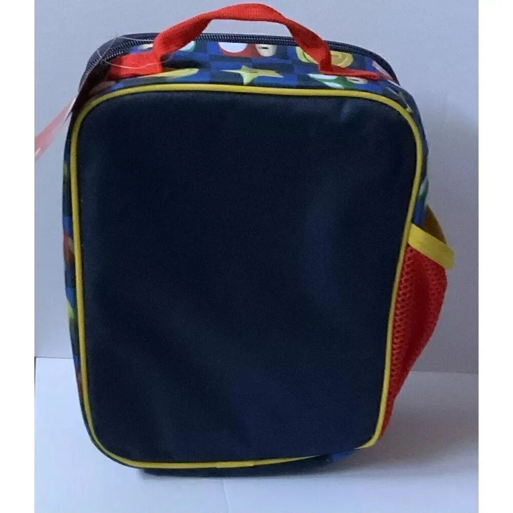 Super Mario Kids Insulated Reusable Lunch Bag w/Mesh Water Bottle Pocket